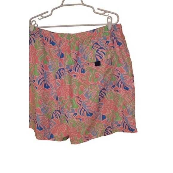 Vineyard Vines Swim Shorts Mens 2XL Pink Tropical Palm Leaf Mesh Lined Trunk - Picture 6 of 8